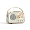 Meier Retro Runde Radio Bluetooth Lautsprecher | Kabellos | Tragbar | Stilvoller Sound für Zuhause & unterwegs